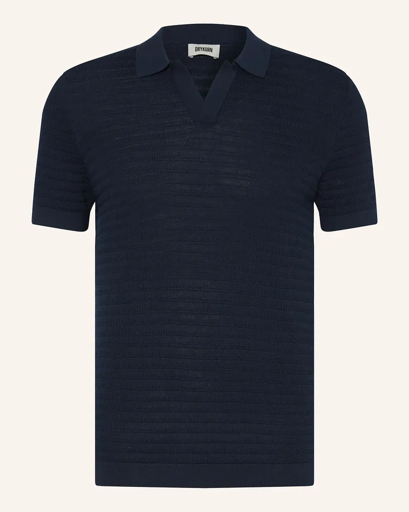 Drykorn Strick-Poloshirt BRAIAN Dunkelblau