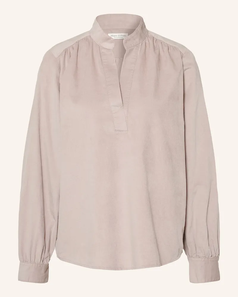 Marc O'Polo Blusenshirt Aus Samt rosa Beige