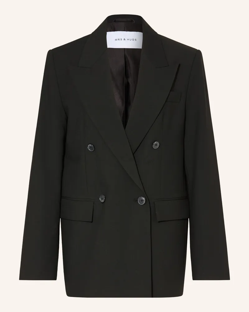 Mrs & HUGS Blazer schwarz Schwarz