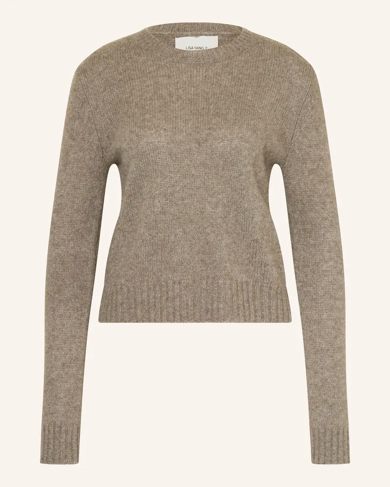Lisa Yang Cashmere-Pullover Taupe