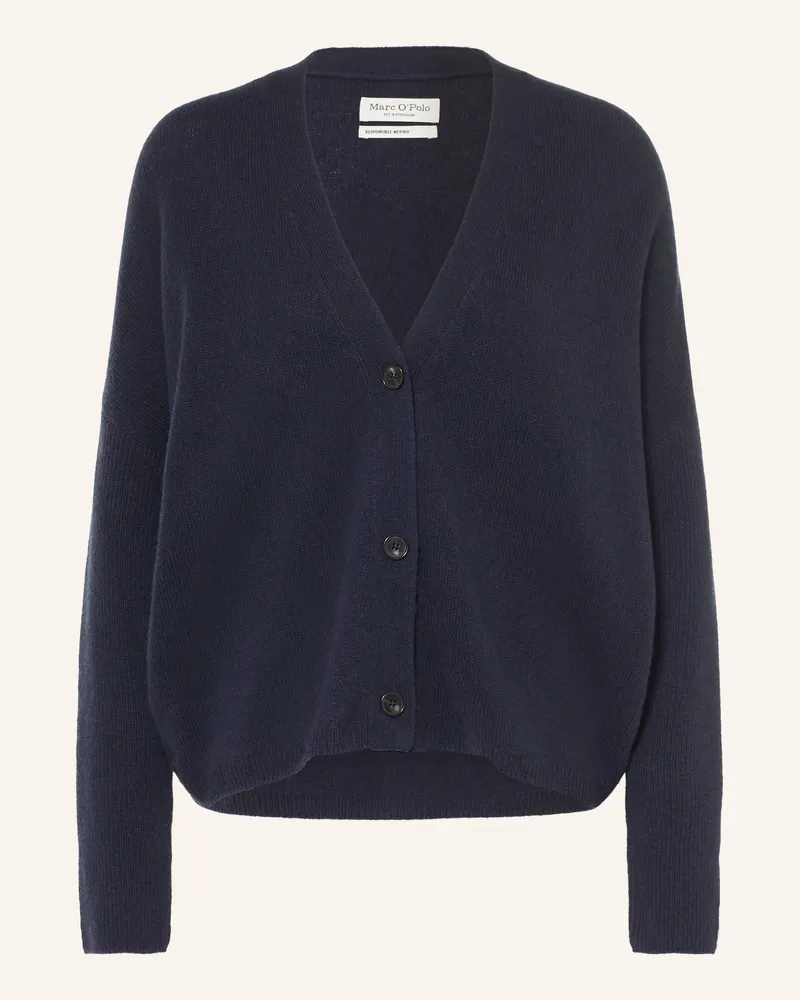 Marc O'Polo Strickjacke blau Dunkelblau