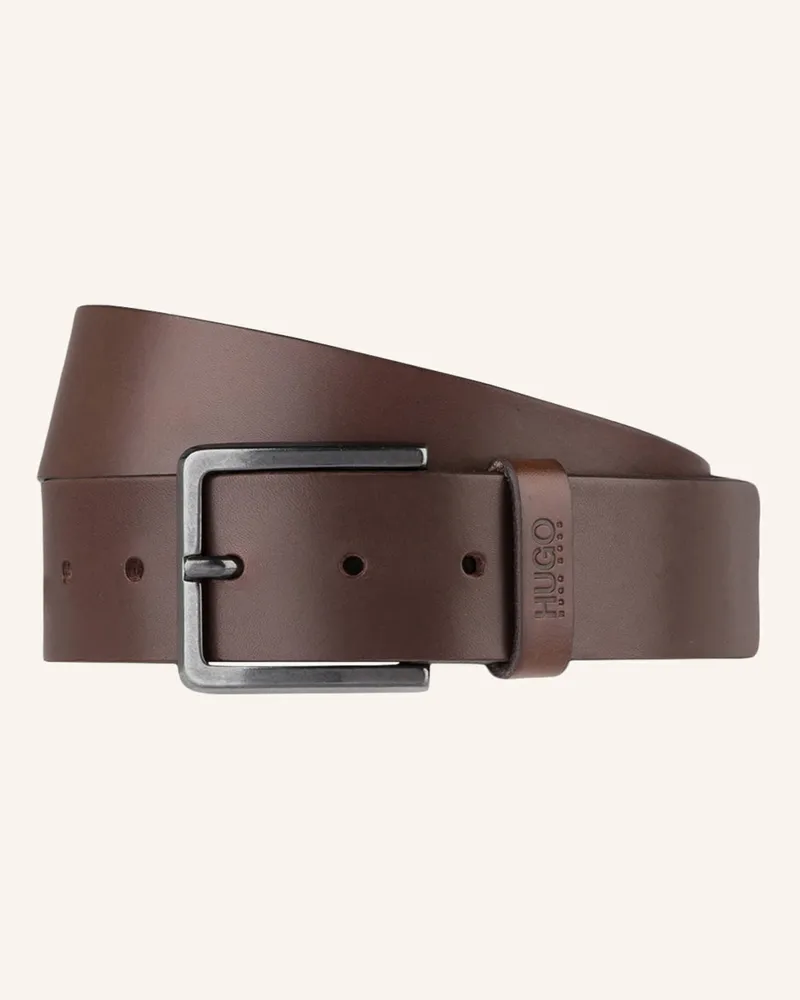 HUGO BOSS Ledergürtel GIONIO Dunkelbraun
