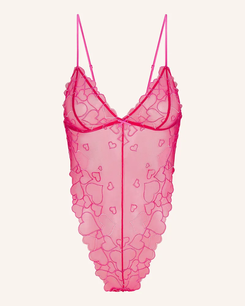 SKIMS String-Body Embroidered Tulle rot Punch