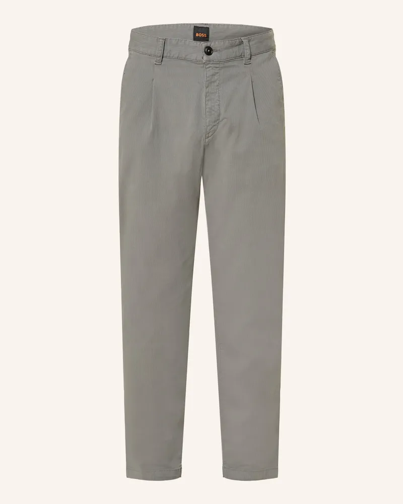 HUGO BOSS Chino Tapered Fit grau Grau