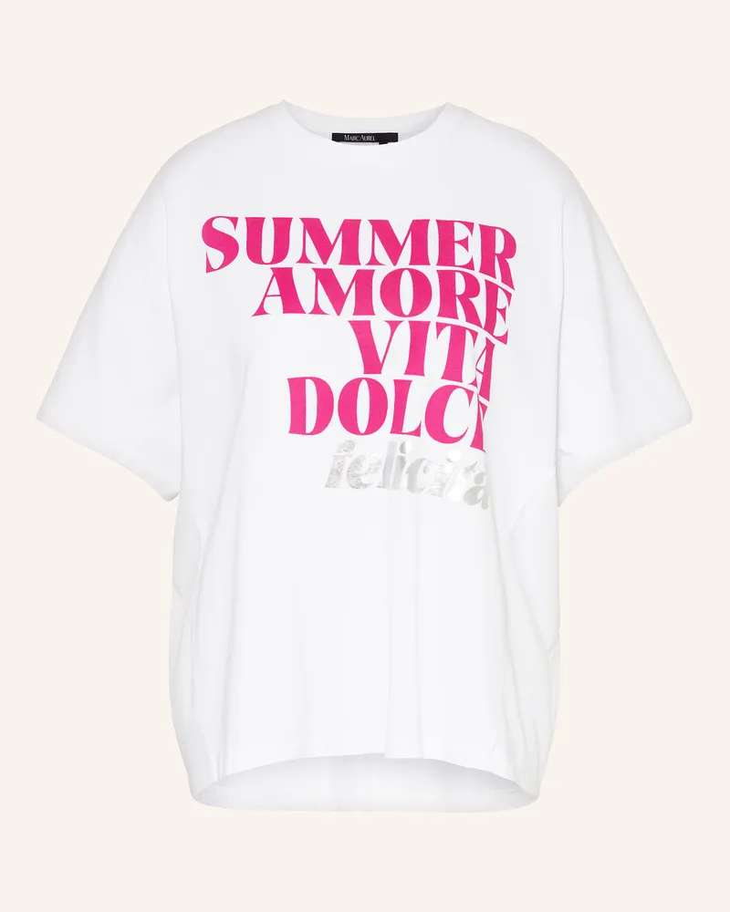 MARC AUREL Oversized-Shirt Weiss