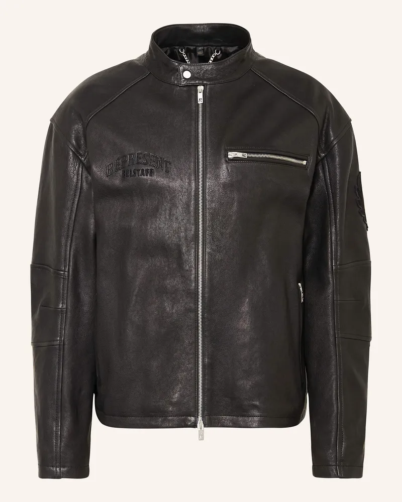 REPRESENT Lederjacke Schwarz