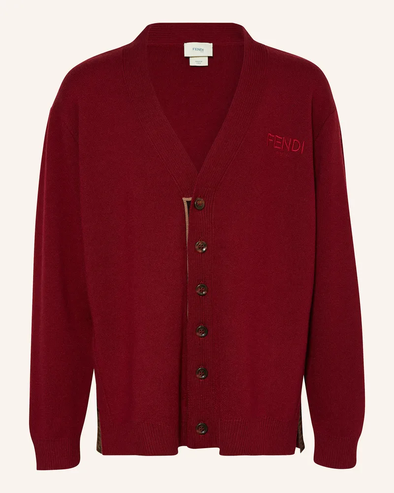 Fendi Strickjacke rot Dunkelrot