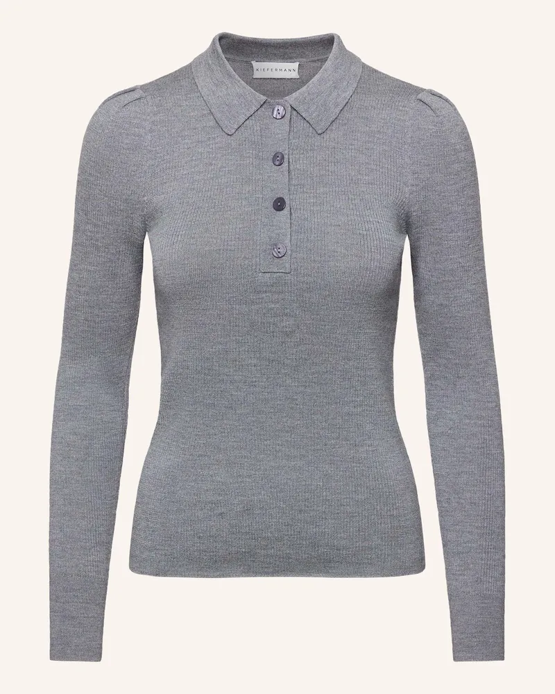KIEFERMANN Strickpolo Alarika Aus Merino grau Grau