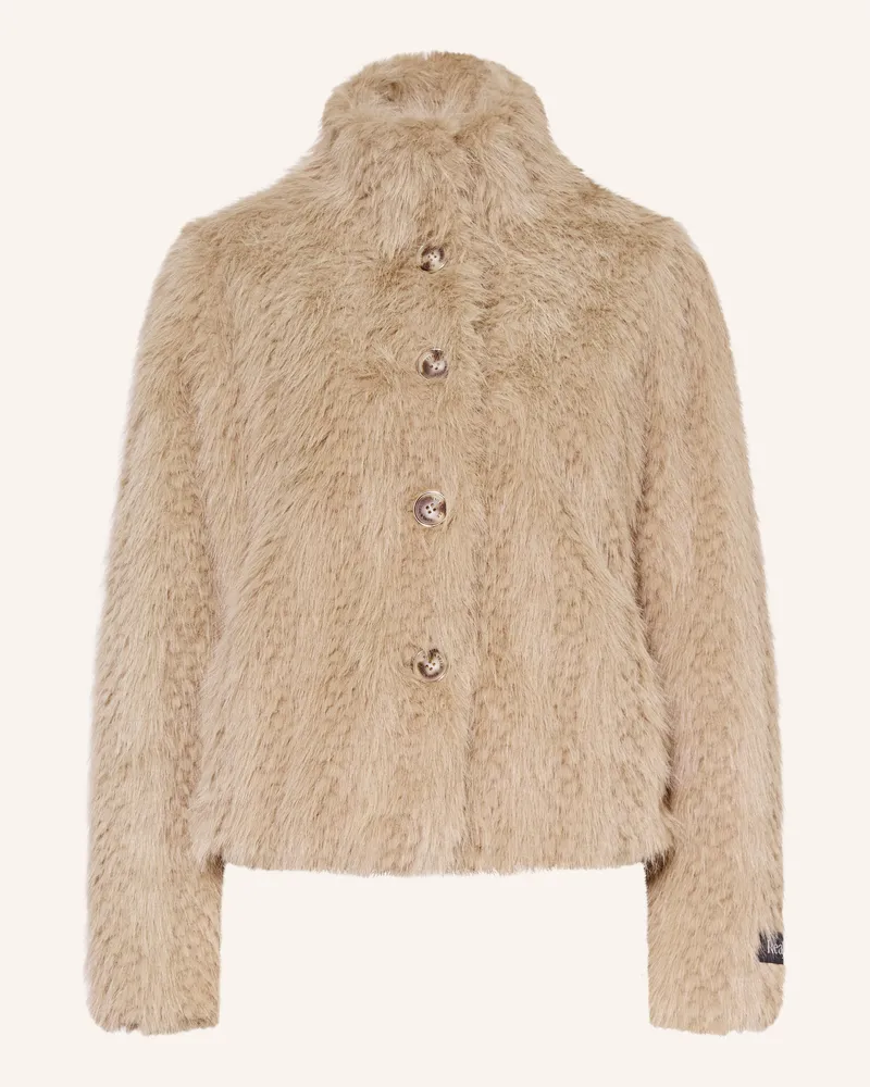 RINO & PELLE Kunstfell-Jacke Beige