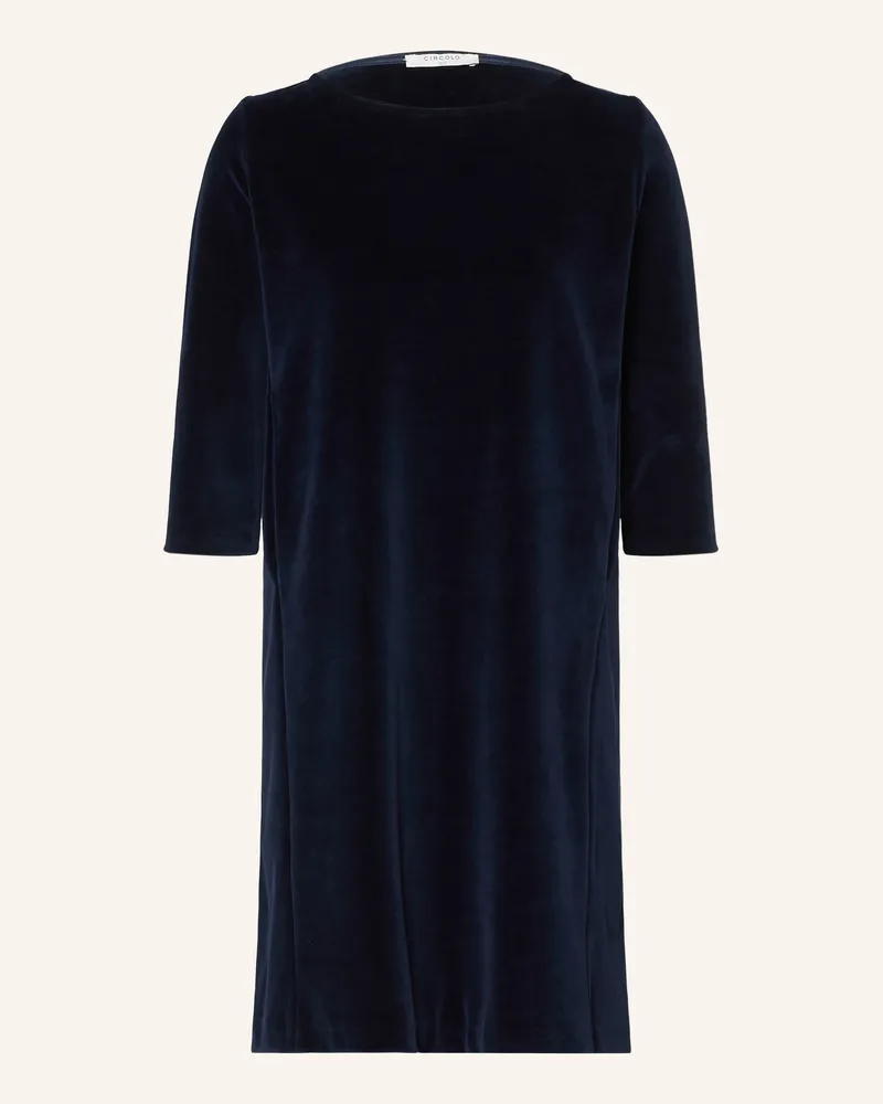 CIRCOLO 1901 Samtkleid Mit 3/4-Arm blau Dunkelblau