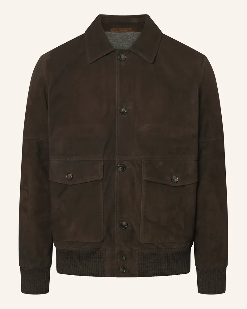 windsor. Lederjacke MANFREDO Dunkelbraun