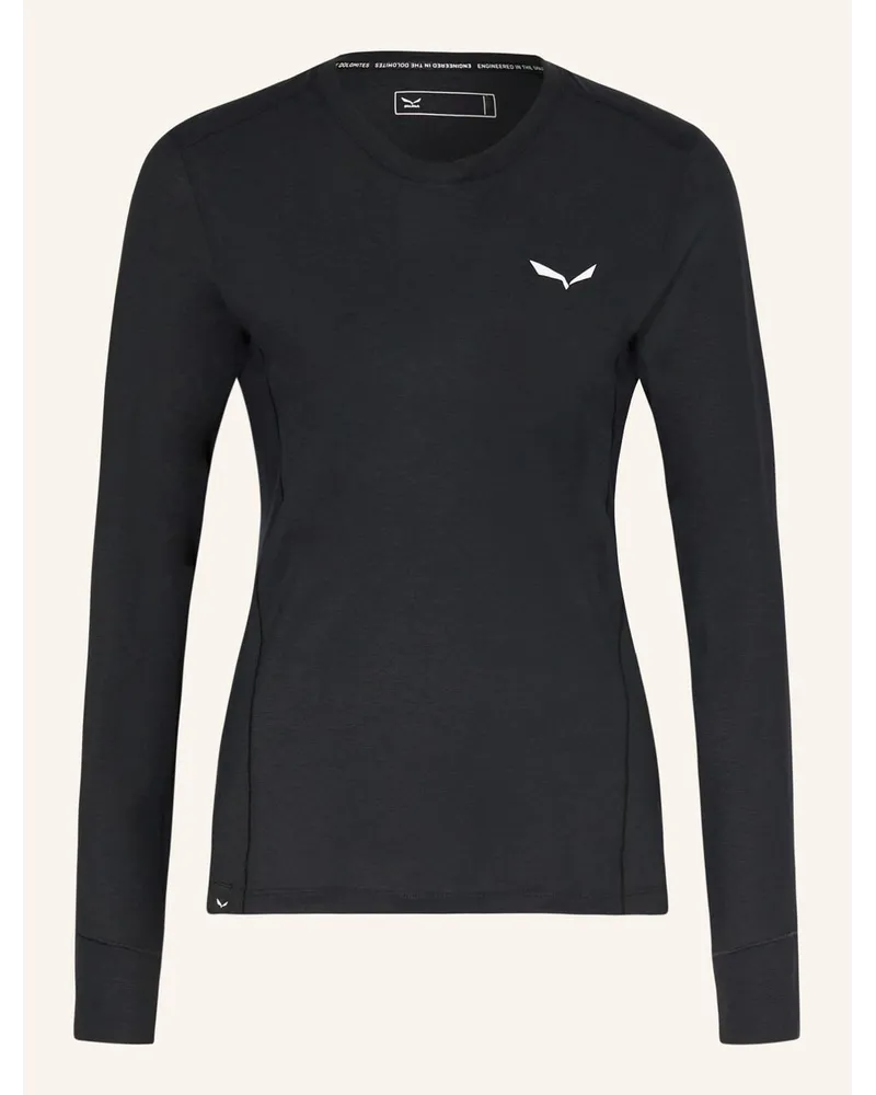 Salewa Longsleeve PUEZ DRY'TON Schwarz