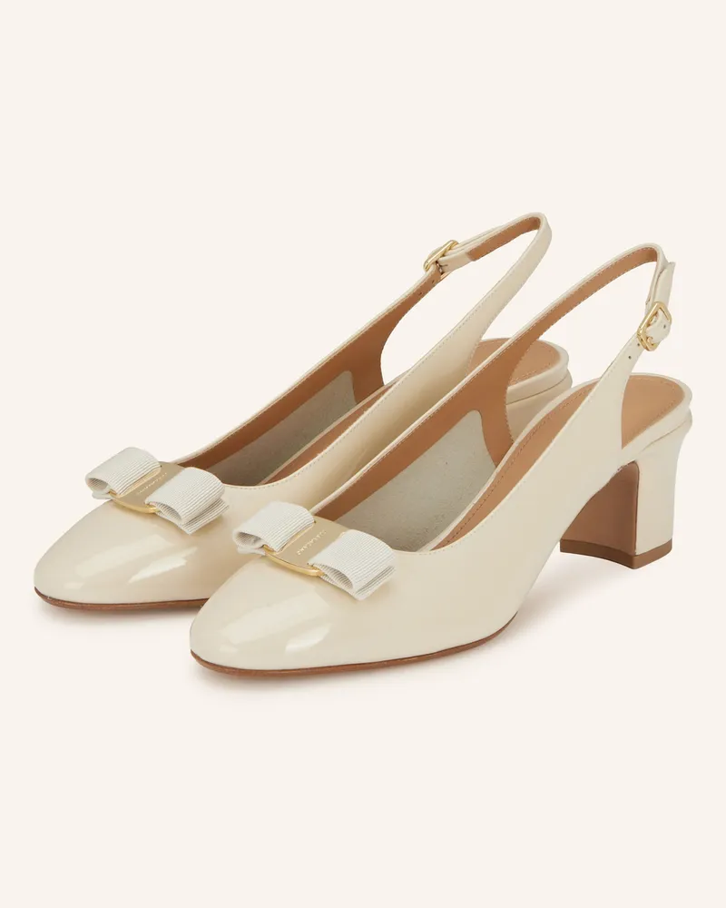 Ferragamo Slingpumps New Vara beige Ecru