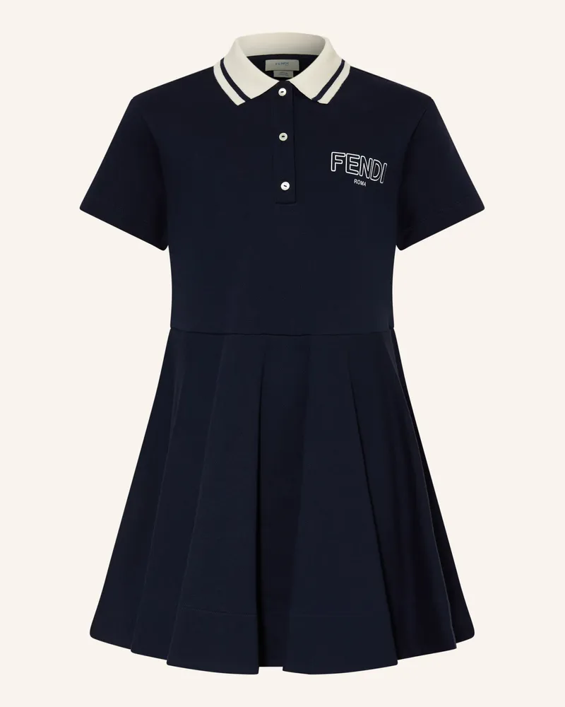 Fendi Piqué-Polokleid blau Dunkelblau