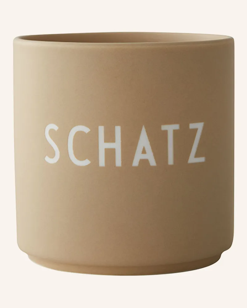 DESIGN LETTERS Becher beige Hellgelb