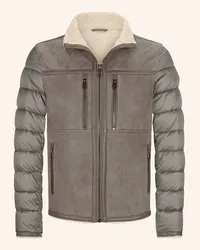 Milestone Steppjacke MSDORINO im Materialmix Grau