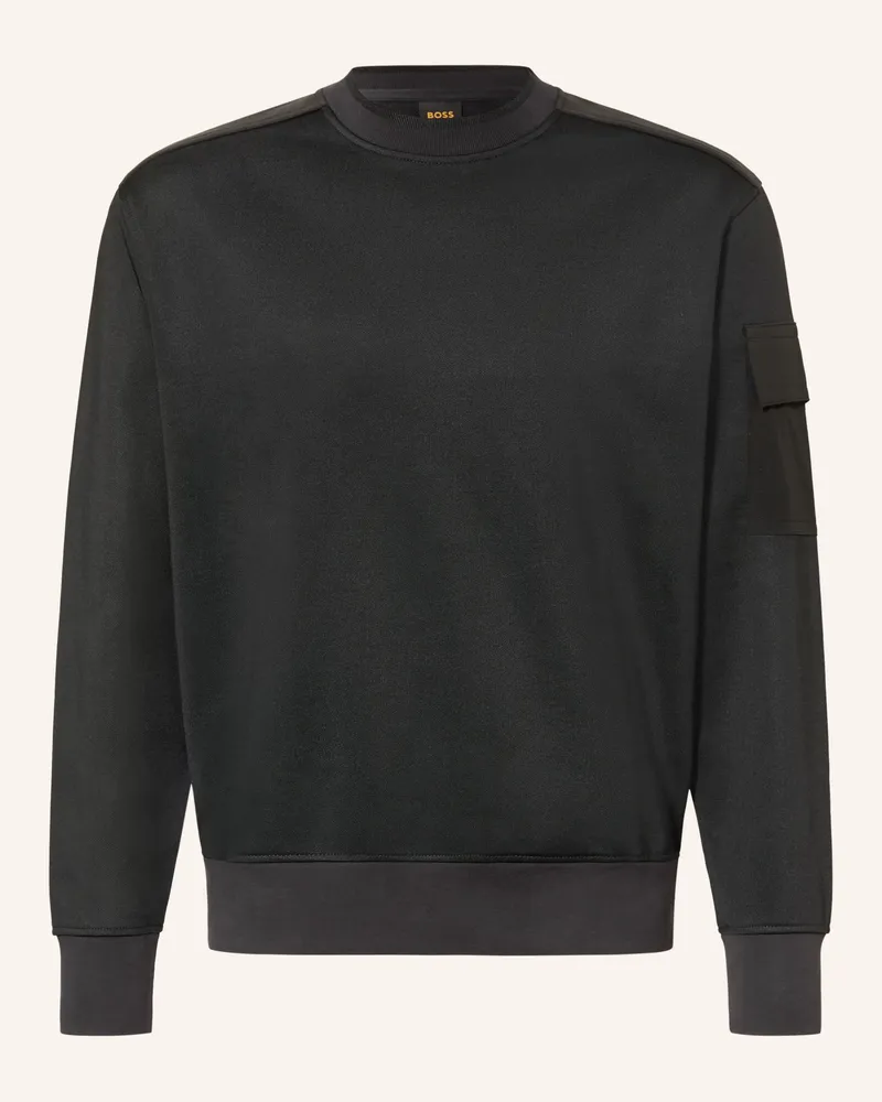 HUGO BOSS Sweatshirt Functional schwarz Schwarz