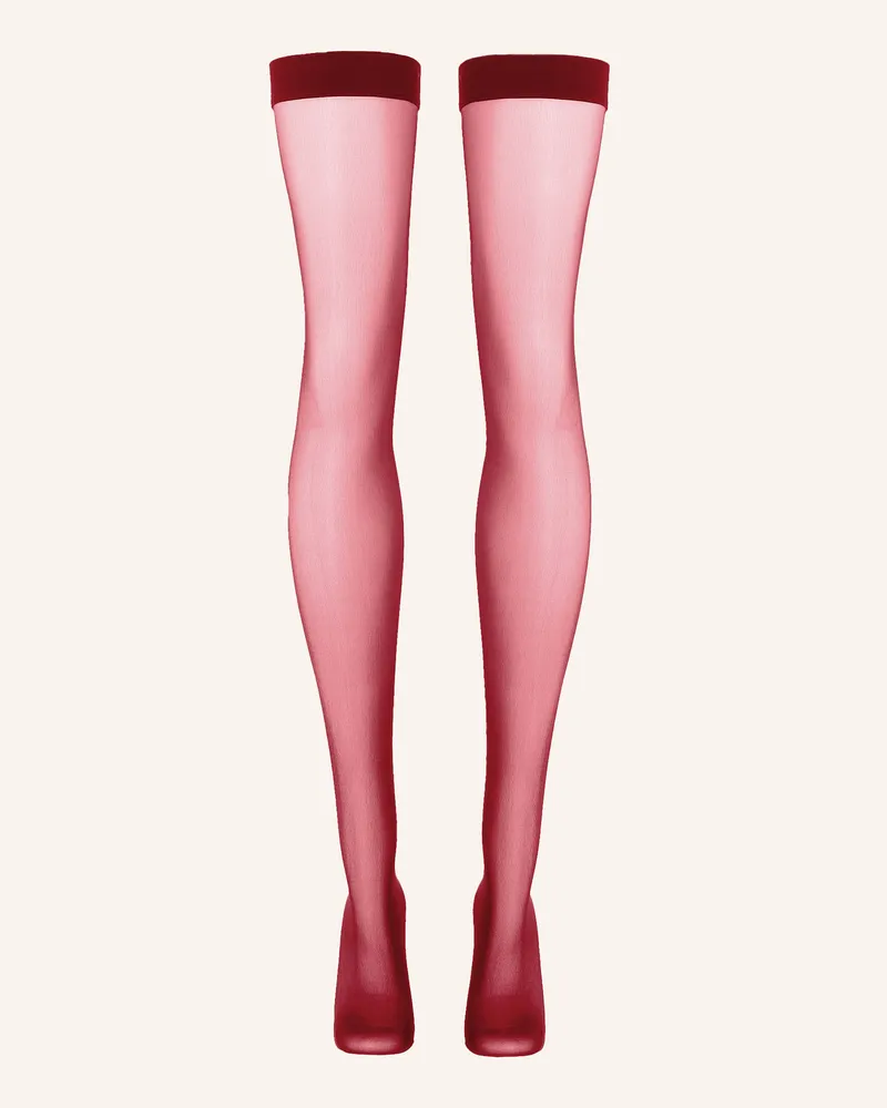 Wolford Halterloser Strumpf Individual 10 Stay-Up rot Rot