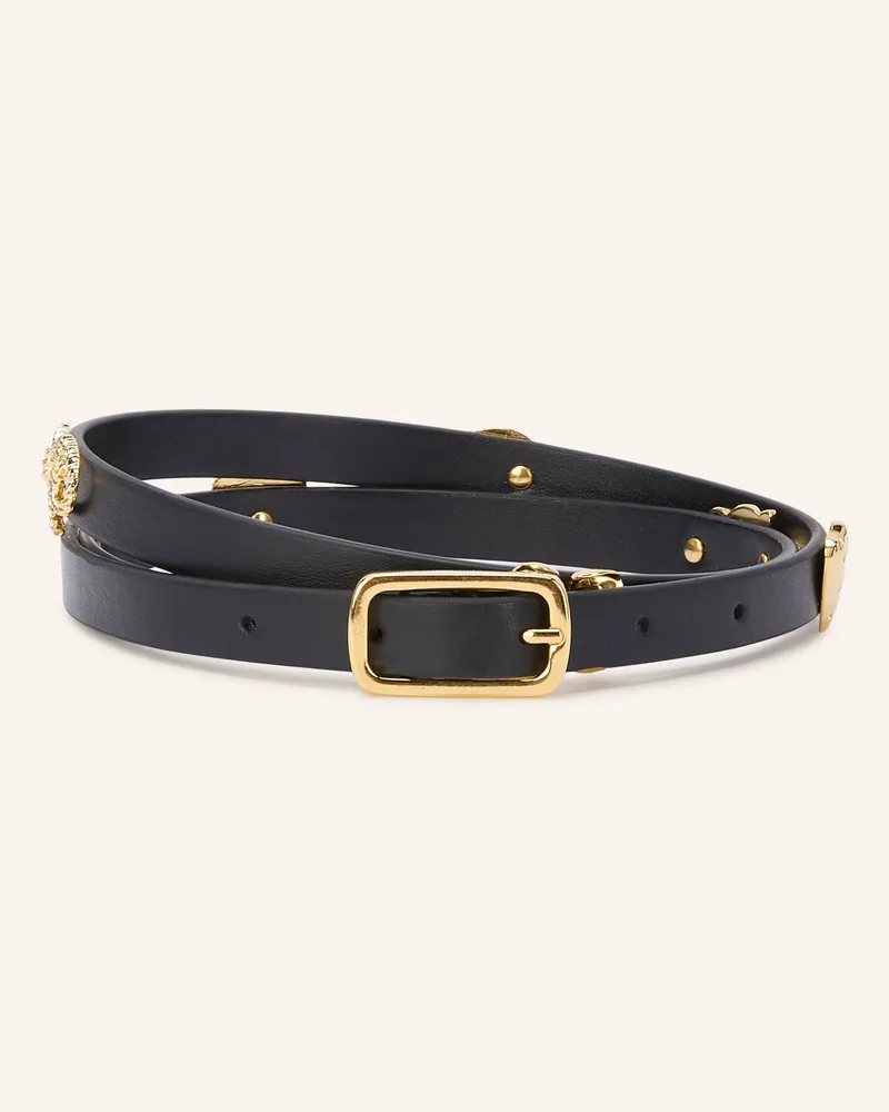 Claudie Pierlot Ledergürtel schwarz Schwarz