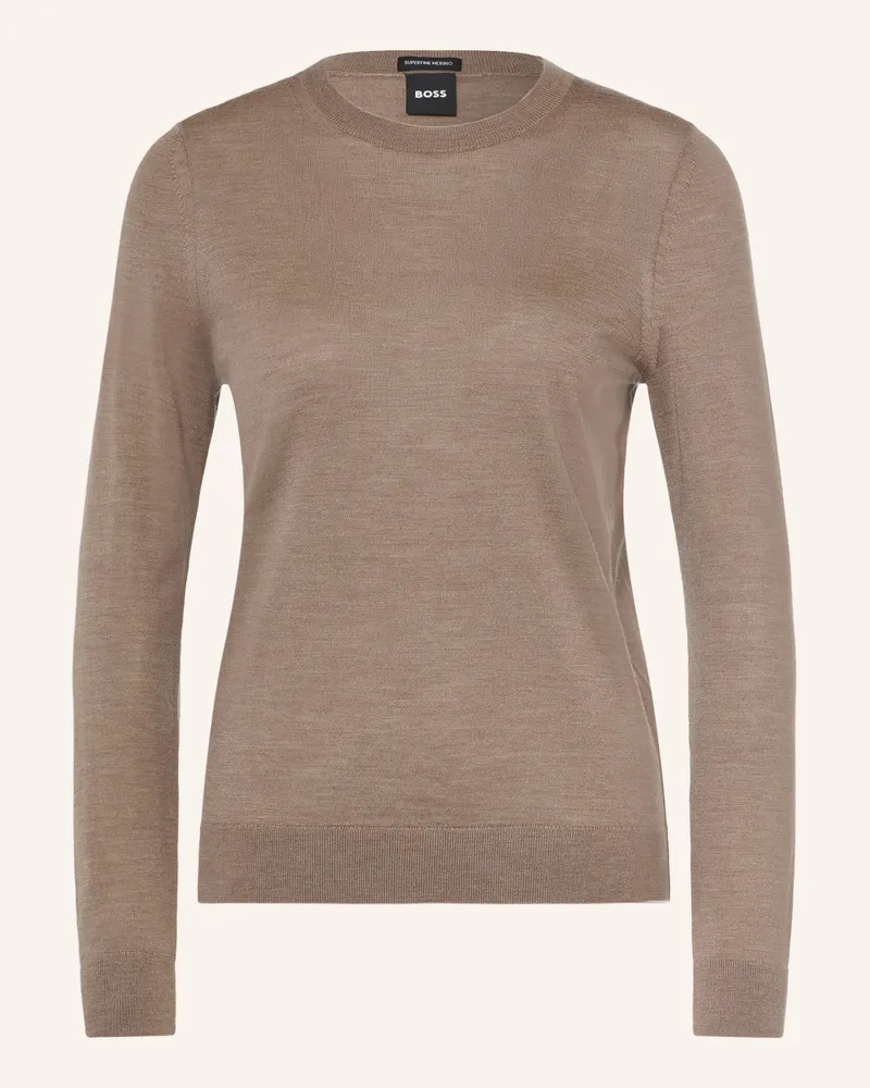 HUGO BOSS Pullover Ferpina beige Hellbraun