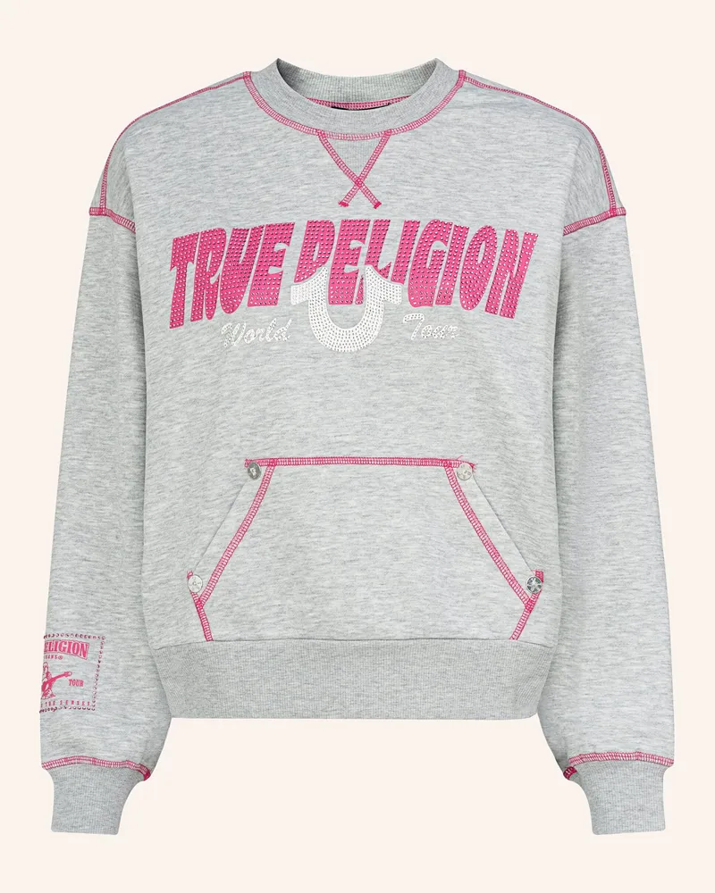 True Religion Sweatshirt Crystal grau Grau