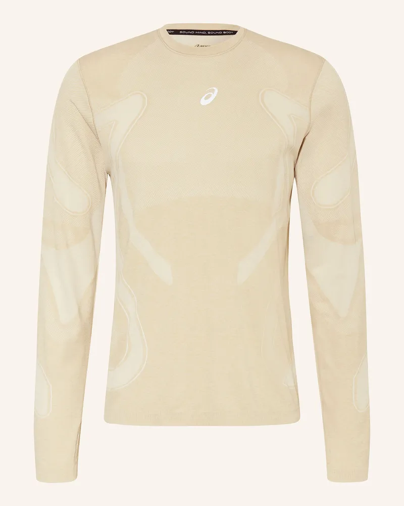 Asics Laufshirt ROAD SEAMLESS LS Creme