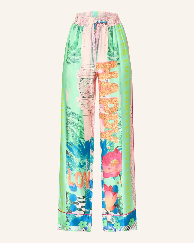 Miss Goodlife Satinhose LOVE PALACE Hellrosa