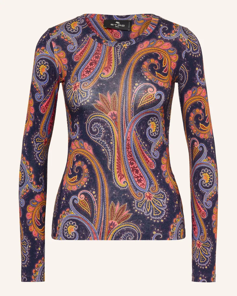Etro Longsleeve blau Dunkelblau