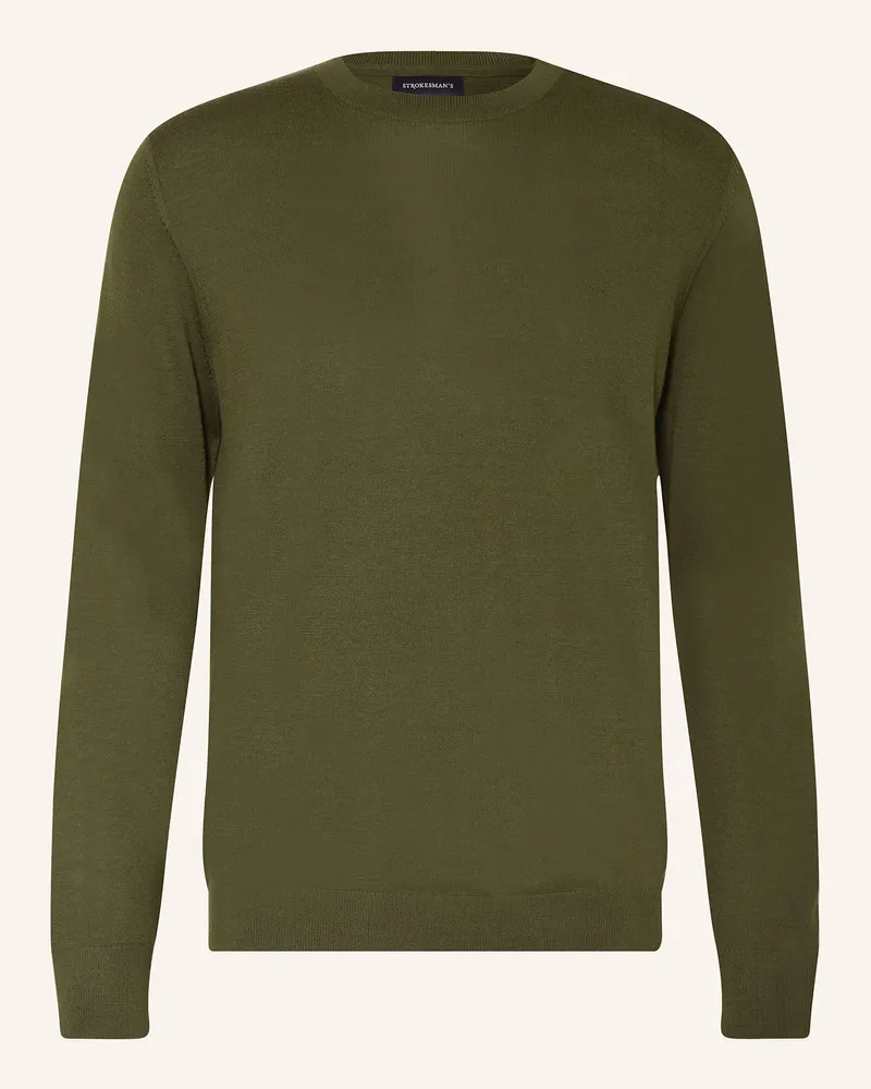 Strokesman's Pullover aus Merinowolle Oliv