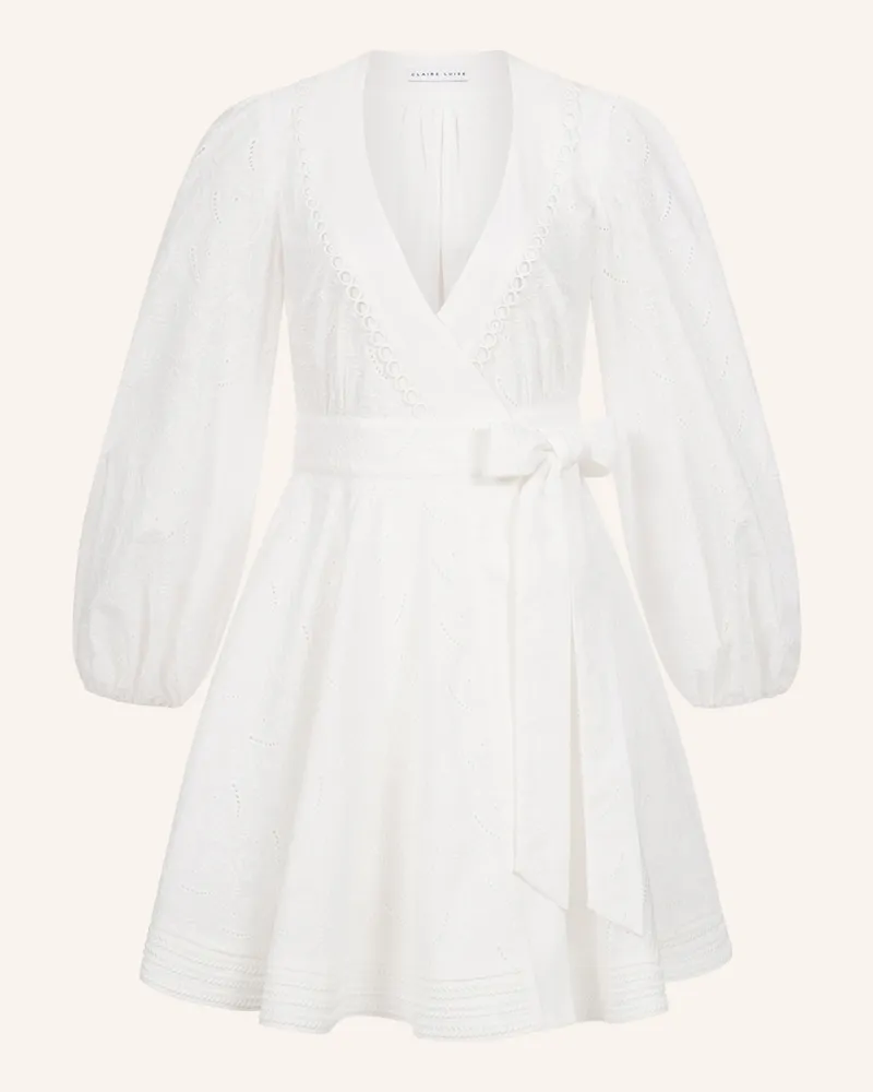 CLAIRE LUISE Minikleid mit Stickerei Ecru