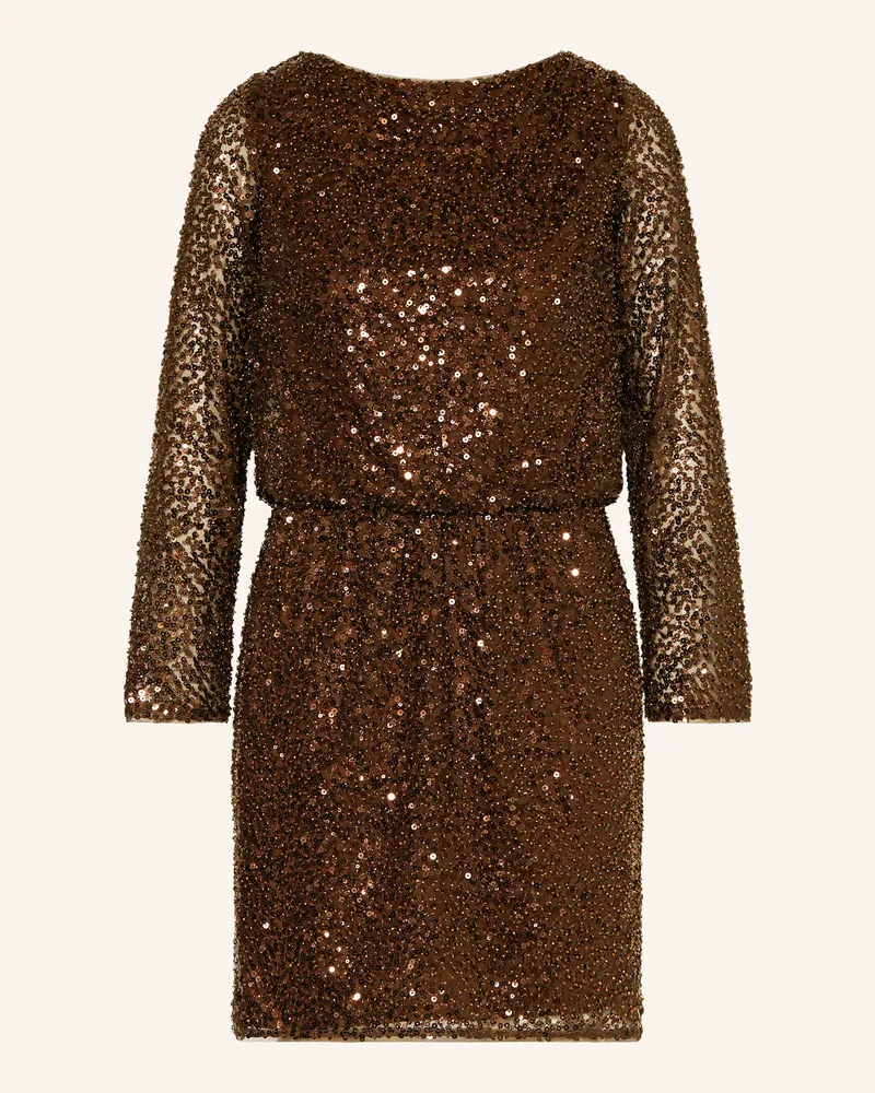 Adrianna Papell Cocktailkleid mit Pailletten Braun