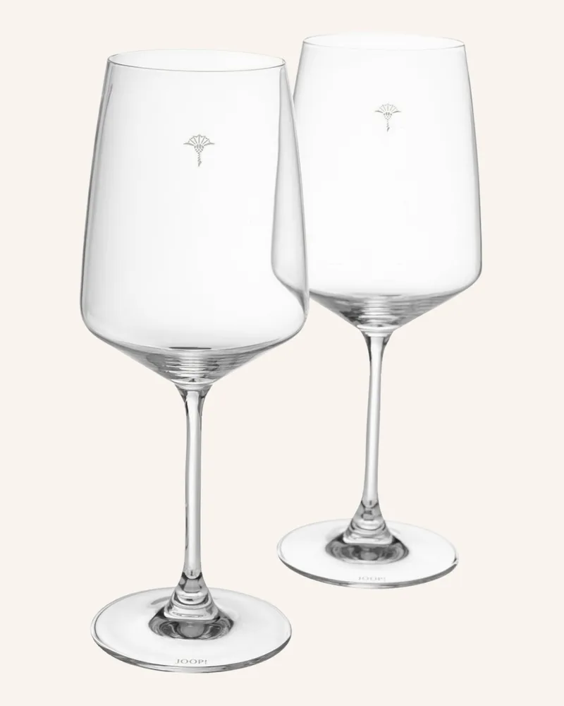 JOOP! 2er-Set Weingläser SINGLE CORNFLOWER Weiss