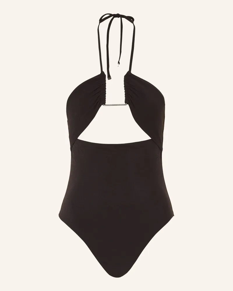 Calvin Klein Neckholder-Badeanzug Schwarz