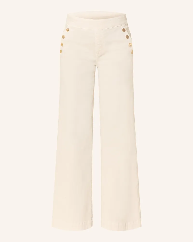 Joseph Ribkoff Wide Leg Jeans Ecru