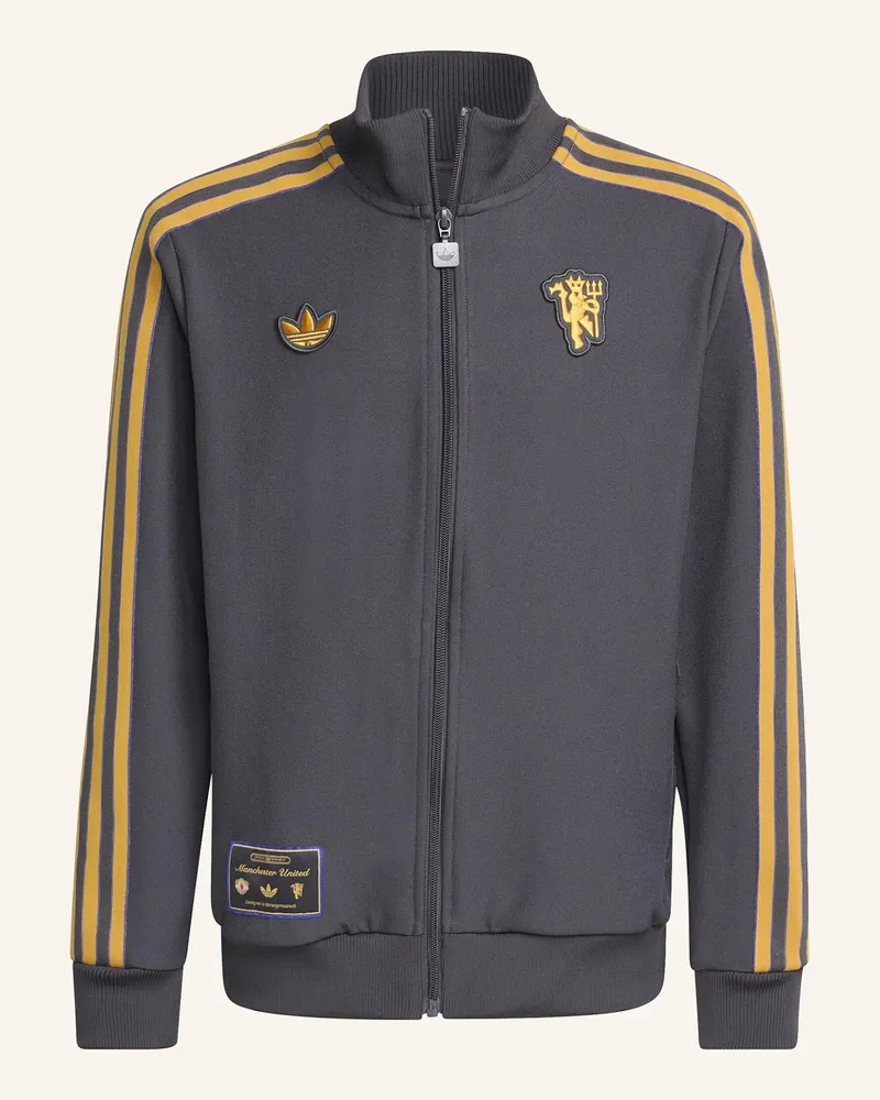 adidas MANCHESTER UNITED TERRACE ICONS TRACK TOP KINDER Schwarz