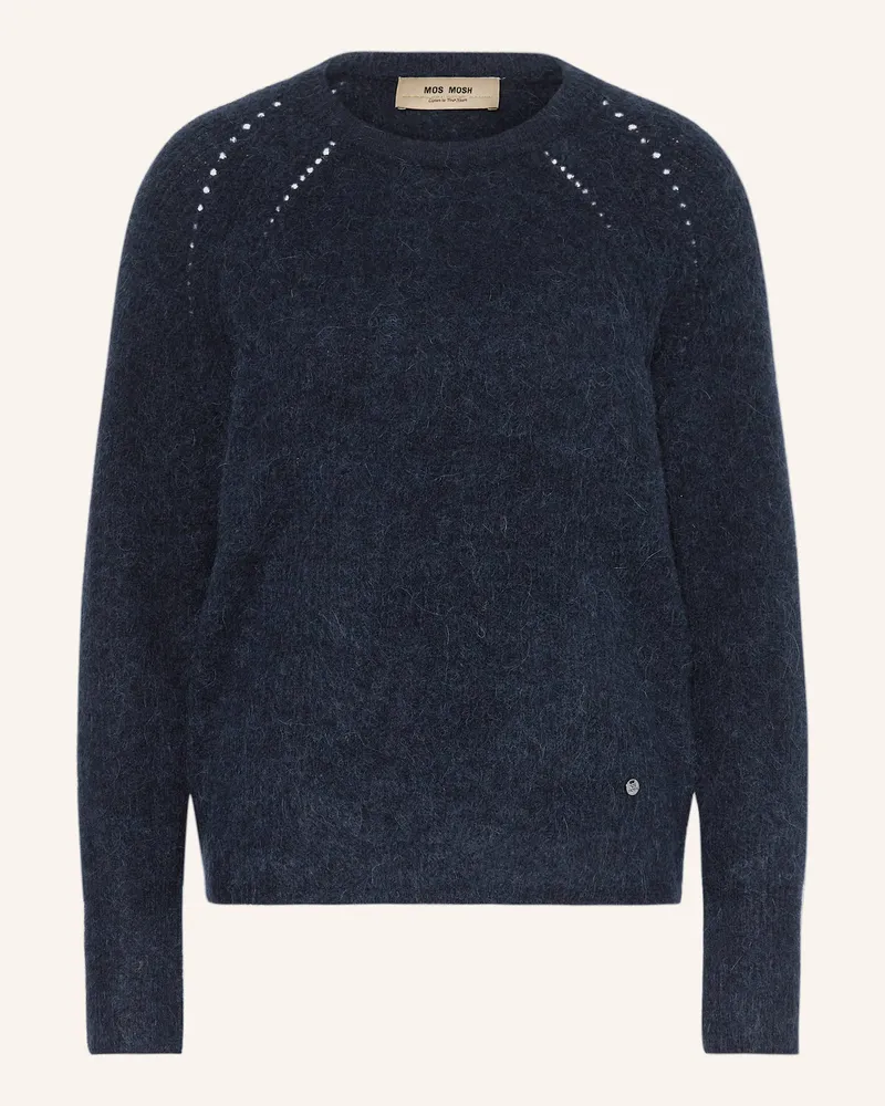 Mos Mosh Pullover MMTAMMY THORA mit Alapka und Cashmere Dunkelblau