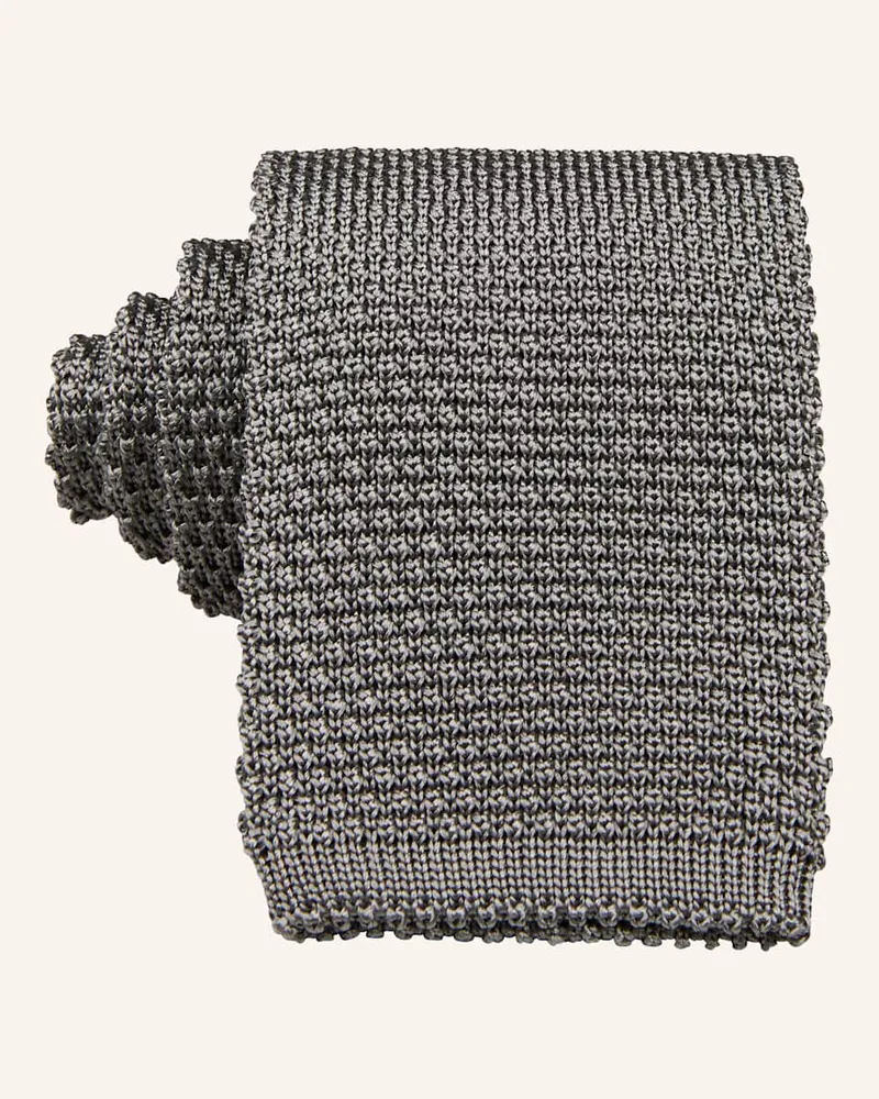 Brunello Cucinelli Strick-Krawatte Grau