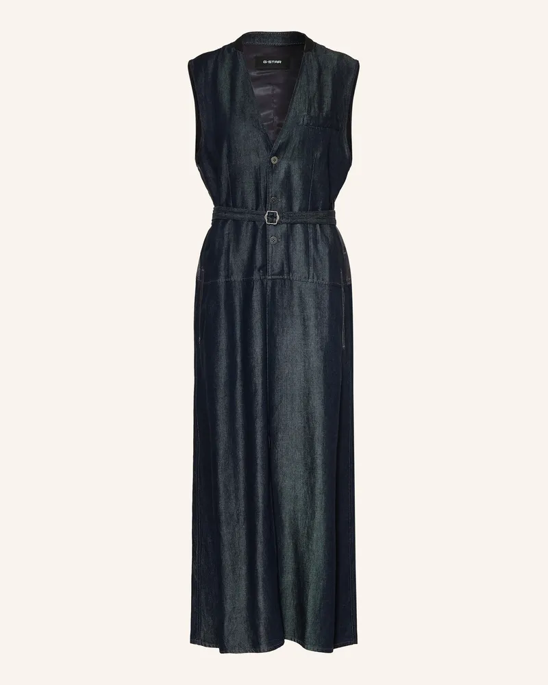 G-STAR RAW Kleid Im Materialmix blau Dunkelblau