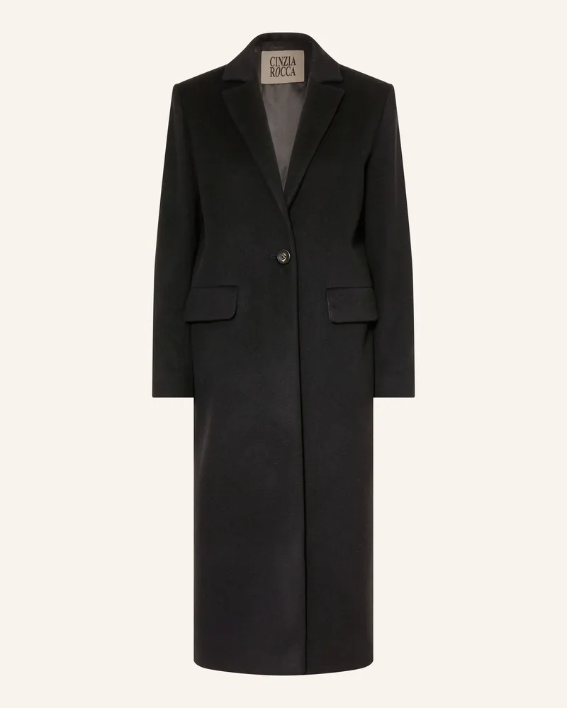 Cinzia Rocca Wollmantel schwarz Schwarz
