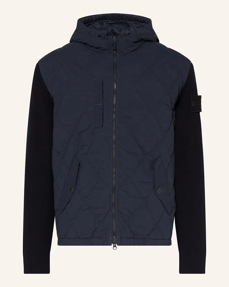 Stone Island Blouson Ghost Im Materialmix blau Dunkelblau