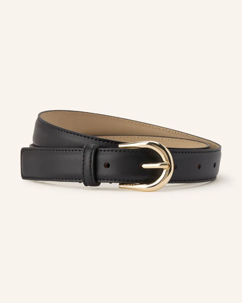HUGO BOSS Ledergürtel Carol schwarz Schwarz