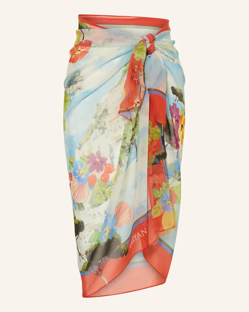 Maryan Mehlhorn Seidenpareo Riviera rot Hellblau