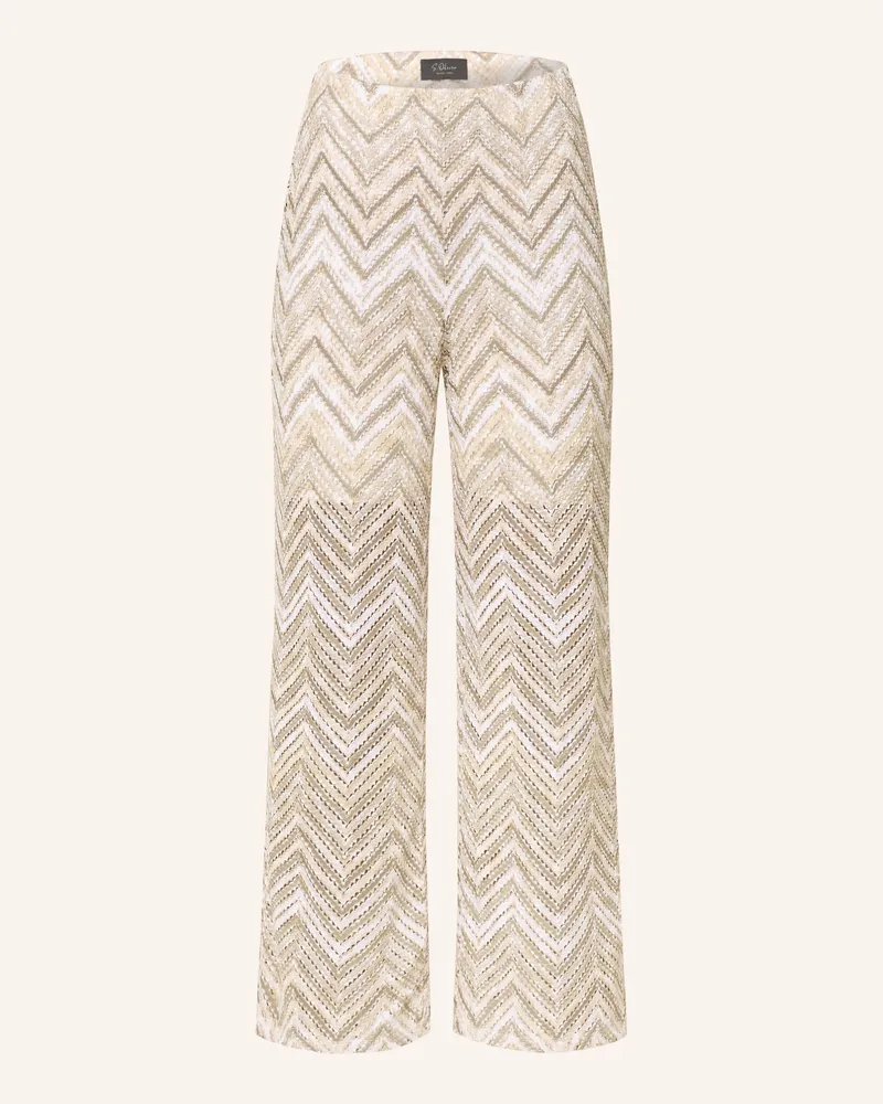 S.Oliver Strickhose mit Glitzergarn Weiss
