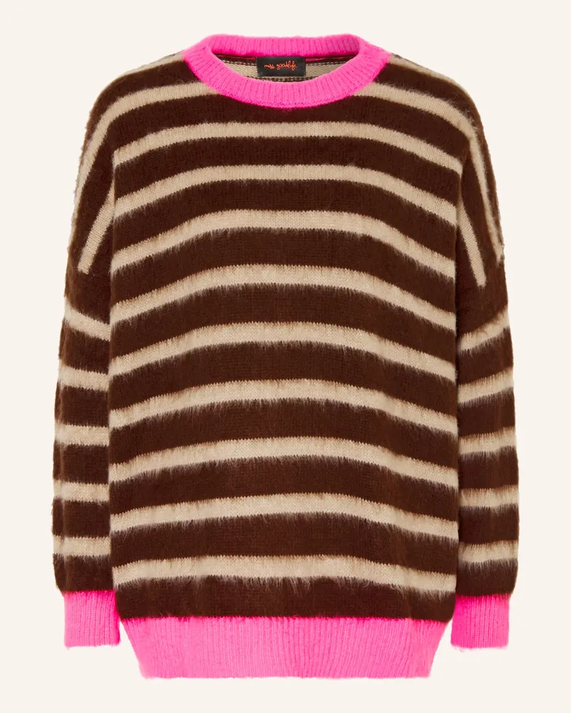 Miss Goodlife Pullover mit Alpaka Dunkelbraun