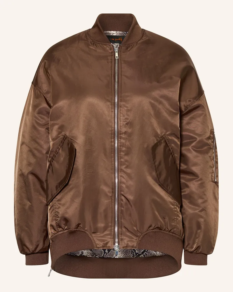 Miss Goodlife Oversized-Blouson Braun