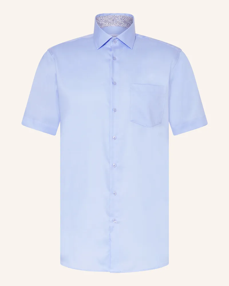 Seidensticker Kurzarm-Hemd Regular Fit Hellblau