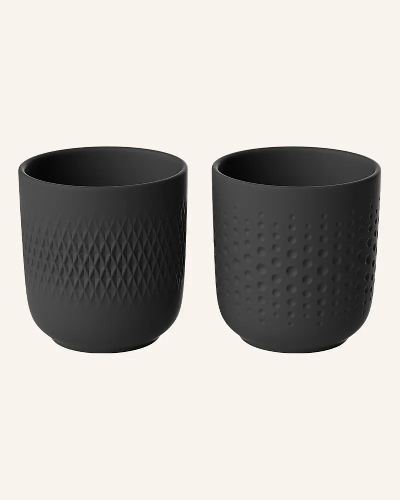 Villeroy & Boch Becher Set 2tlg. Manufacture Collier Noir schwarz Schwarz