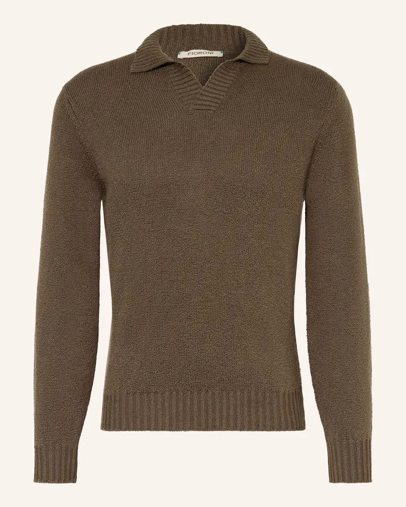 FIORONI Pullover beige Dunkelbraun