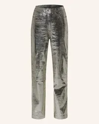 REMAIN Lederhose Silber