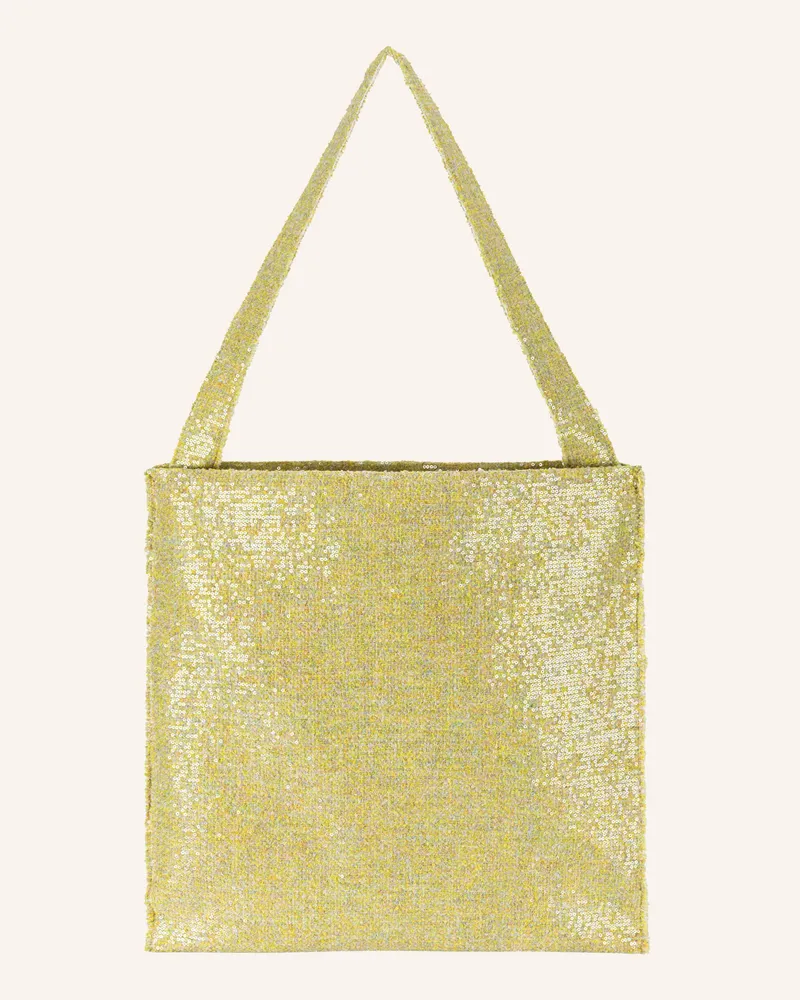 Luisa Cerano Shopper Mit Pailletten gelb Hellgrün